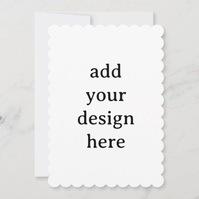 Invitación Crea tu propio scalloped personalizado simple de 5 (Anverso)