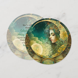 Invitación Crea tu propio victoirano Steampunk Moon Child