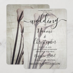 Invitación Crea tus propias Bodas de Lirios de Calla Sepia co