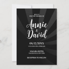 Invitación Crea tus propias bodas de rayas de sombra