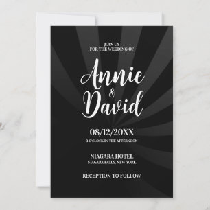 Invitación Crea tus propias bodas de rayas de sombra