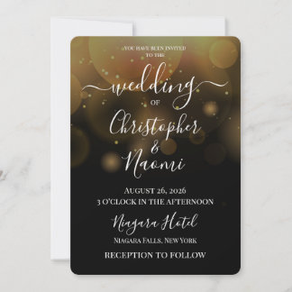 Invitación Crea tus propias burbujas Bokeh en negro