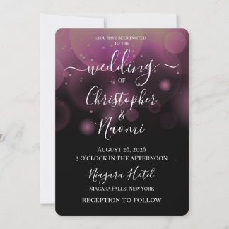 Invitación Crea tus propias burbujas Bokeh en negro