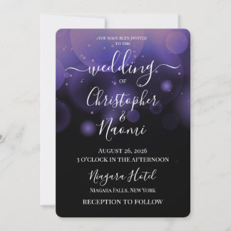 Invitación Crea tus propias burbujas Bokeh en negro