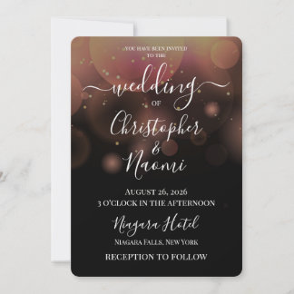 Invitación Crea tus propias burbujas Bokeh en negro