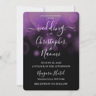 Invitación Crea tus propias burbujas Bokeh en negro
