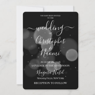 Invitación Crea tus propias burbujas en negro