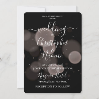 Invitación Crea tus propias burbujas en negro