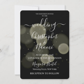 Invitación Crea tus propias burbujas en negro