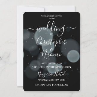 Invitación Crea tus propias burbujas en negro