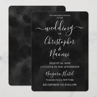Invitación Crea tus Propias Burbujas Negras de Boda