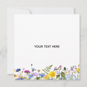 Invitación Crea tus propias flores coloridas