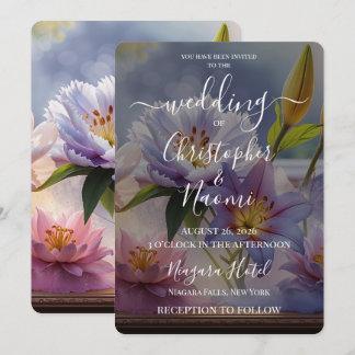 Invitación Crea tus Propias Flores de Jardín Púrpura para Bod