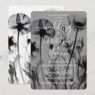 Invitación Crea tus propias flores de rayos X Bodas en blanco