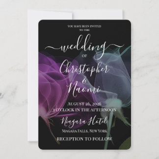 Invitación Crea tus propias flores de rayos X en negro