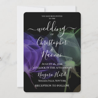 Invitación Crea tus propias flores de rayos X en negro