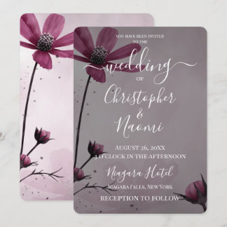 Invitación Crea tus Propias Flores Rosadas Simples para Boda