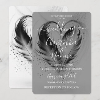 Invitación Crea tus propias plumas de corazón en B&Y para bod