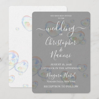 Invitación Crea tus Propios Corazones de Vidrio Blanco para B