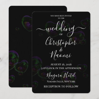 Invitación Crea tus Propios Corazones de Vidrio Negro para Bo