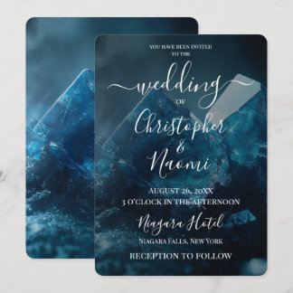 Invitación Crea tus Propios Cristales Azules de Boda