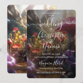 Invitación Crea tus propios hongos encantados del bosque