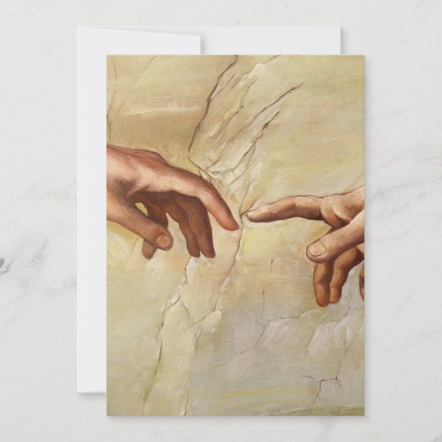 Invitación Creación de Miguel Ángel de la Capilla de Adam Sis (Anverso)