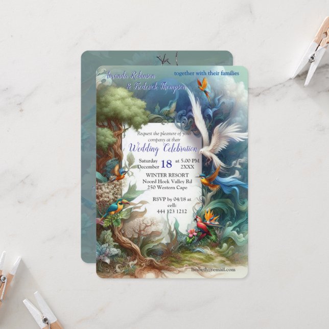 Invitación Creaciones Mágicas de Fantasía Encantada (Anverso/Reverso In Situ)