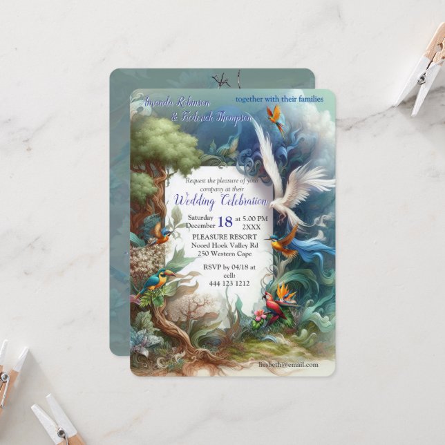 Invitación Creaciones Mágicas de Fantasía Encantada (Anverso/Reverso In Situ)