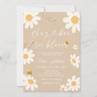 Cream Beige Daisy Bay Bee Baby Shower