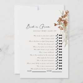 Invitación Cream Boho Adivina Quién Dijo Que El Juego De La D