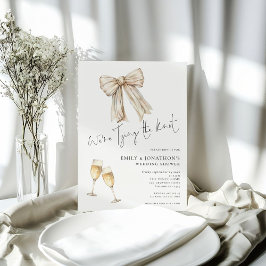 Invitación Cream Bow Estamos Amarrando La Ducha De Boda De Kn