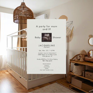 Invitación ¿Cream Fiesta para mamá y yo? Baby Shower de ultra