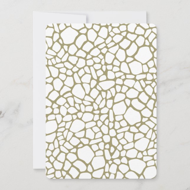 Invitación Cream Gold White Giraffe Imprimir Baby Shower (Anverso)