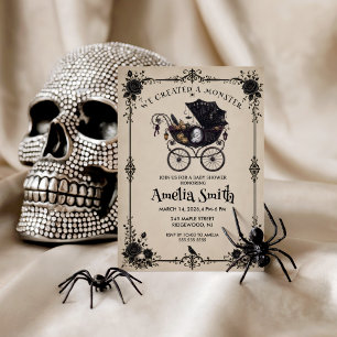 Invitación Creamos un monstruo ducha de bebé género neutral