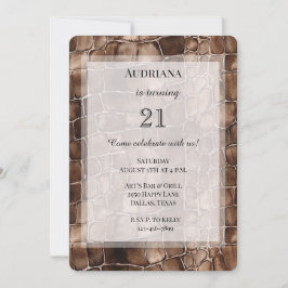 Invitación Creamy Brown Chocolate Birday