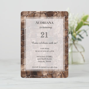 Invitación Creamy Brown Chocolate Birday