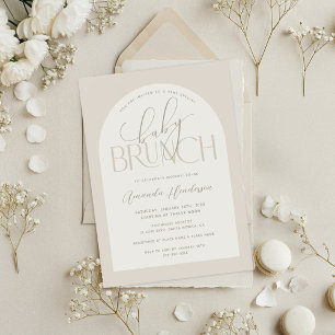 Invitación Creamy Neutral Baby Brunch Baby Shower