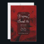 Invitación Creamy Soft Red Roses Sweet 16 Birthday Party<br><div class="desc">Personalizar para cualquier evento</div>