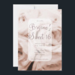 Invitación Creamy Soft Rubor Rosa Rosa Elegante Dulce 16<br><div class="desc">Personalizar para cualquier evento</div>