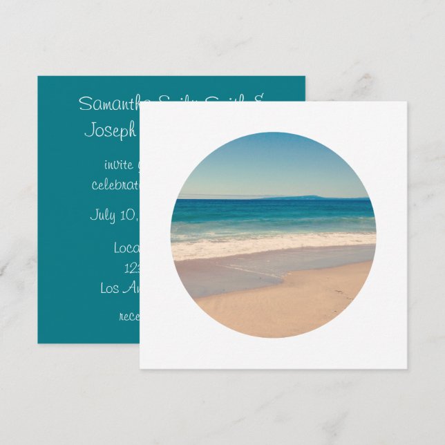 Invitación Crear foto circular con borde blanco (Anverso / Reverso)