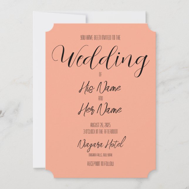 Invitación Crear su propio Boda (Anverso)