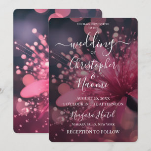 Invitación Crear su propio Boda audaz de flor de bolo rosa