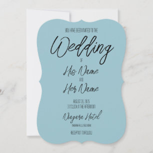 Invitación Crear su propio Boda azul Personalizado