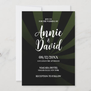 Invitación Crear su propio Boda de franjas de sombra