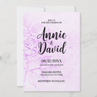 Invitación Crear su propio Boda de Rosa de Vintage Etched