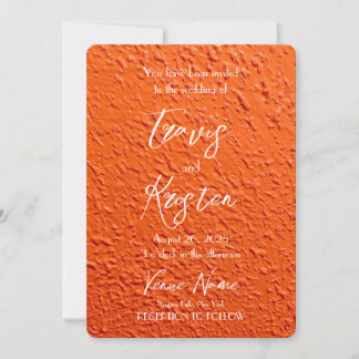 Invitación Crear su propio Boda de texto Naranja
