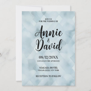 Invitación Crear su propio Boda de textura azul de época