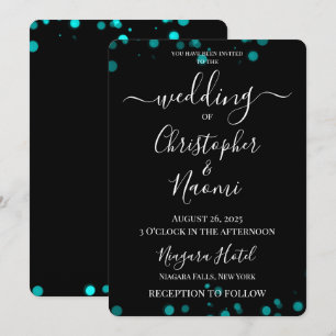 Invitación Crear su propio Boda Minimalista de borde de bokeh