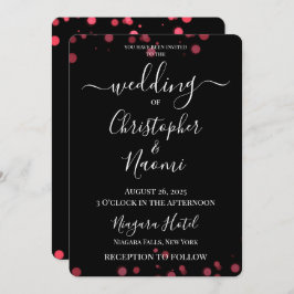 Invitación Crear su propio Boda Minimalista de borde de bokeh